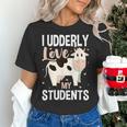 Cow Teacher Lover Women's T-Shirt, gift for family, gift for coworker