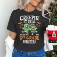 Creepin It Real Monster School 3rd Grade Teacher Halloween Women's T-Shirt, gift for family, gift for coworker