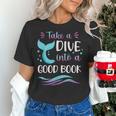 Cute Mermaid Librarian Teacher Dive Into A Good Book Reading Women's T-Shirt, gift for family, gift for coworker Cute Mermaid Librarian Teacher Dive Into A Good Book Reading Women's T-Shirt, gift for family, gift for coworker