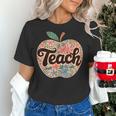 Cute Teacher With Apple Retro Teacher Kids Back To School Women's T-Shirt, gift for family, gift for coworker Cute Teacher With Apple Retro Teacher Kids Back To School Women's T-Shirt, gift for family, gift for coworker