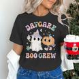 Daycare Boo Crew Groovy Halloween Floral Ghost Kid Teacher Women's T-Shirt, Groovy Teacher Shirts, gift for family, gift for coworker Daycare Boo Crew Groovy Halloween Floral Ghost Kid Teacher Women's T-Shirt, Groovy Teacher Shirts, gift for family, gift for coworker