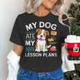 My Dog Ate My Lesson Plan Teacher Back To School Women's T-Shirt, gift for family, gift for coworker My Dog Ate My Lesson Plan Teacher Back To School Women's T-Shirt, gift for family, gift for coworker