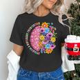 Dyslexia Different Perspective Reading Brain Floral Teacher Women's T-Shirt, gift for family, gift for coworker