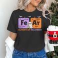 Elements Of Halloween Fear Periodically Chemistry Teacher Women's T-Shirt, gift for family, gift for coworker