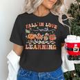 Fall In Love With Learning Autumn Teacher Thanksgiving Women's T-Shirt, gift for family, gift for coworker Fall In Love With Learning Autumn Teacher Thanksgiving Women's T-Shirt, gift for family, gift for coworker