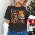 Fall In Love With Reading Autumn Thanksgiving Shirt Teacher Women's T-Shirt, gift for family, gift for coworker Fall In Love With Reading Autumn Thanksgiving Shirt Teacher Women's T-Shirt, gift for family, gift for coworker
