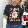 Groovy Halloween Trick Or Teach Retro Floral Ghost Teacher Women's T-Shirt, Groovy Teacher Shirts, gift for family, gift for coworker Groovy Halloween Trick Or Teach Retro Floral Ghost Teacher Women's T-Shirt, Groovy Teacher Shirts, gift for family, gift for coworker