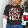 Groovy In My Spooky Teacher Era Halloween Party Boo Women's T-Shirt, Groovy Teacher Shirts, gift for family, gift for coworker
