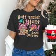 Half Teacher Half Iced Coffee Back To School Women's T-Shirt, gift for family, gift for coworker Half Teacher Half Iced Coffee Back To School Women's T-Shirt, gift for family, gift for coworker