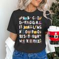 Halloween Alphabet ABCs Learning Kindergarten Teacher Men Women Kids Women's T-Shirt, gift for family, gift for coworker Halloween Alphabet ABCs Learning Kindergarten Teacher Men Women Kids Women's T-Shirt, gift for family, gift for coworker