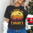 Halloween Costume Teacher Love Brains Zombie Women's T-Shirt, gift for family, gift for coworker Halloween Costume Teacher Love Brains Zombie Women's T-Shirt, gift for family, gift for coworker