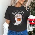 Halloween Cute Ghost Book Reading Teacher Women's T-Shirt, gift for family, gift for coworker Halloween Cute Ghost Book Reading Teacher Women's T-Shirt, gift for family, gift for coworker