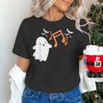 Halloween Music Note Ghost Teacher Fall Musical Instrument Women's T-Shirt, gift for family, gift for coworker Halloween Music Note Ghost Teacher Fall Musical Instrument Women's T-Shirt, gift for family, gift for coworker