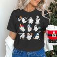 Halloween PE Teacher Ghost Playing Soccer Football Baseball Women's T-Shirt, Pe Teacher Shirts, gift for family, gift for coworker