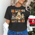 Halloween SLP Sped Teacher Groovy Inclusion Isn't Scary Women's T-Shirt, Groovy Teacher Shirts, gift for family, gift for coworker