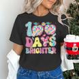 Happy 100th Day Of School 100 Days Brighter Teachers Kids Women's T-Shirt, gift for family, gift for coworker Happy 100th Day Of School 100 Days Brighter Teachers Kids Women's T-Shirt, gift for family, gift for coworker