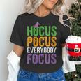 Hocus Pocus Everybody Focus Teacher Halloween Women's T-Shirt, gift for family, gift for coworker