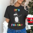 It's Fri-Yay Dabbing Penguin Friday Weekend Teacher Student Women's T-Shirt, gift for family, gift for coworker