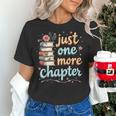 Just One More Chapter Book Reading Floral Teacher Book Lover Women's T-Shirt, gift for family, gift for coworker