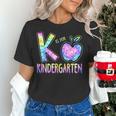 K Is For Kindergarten Teacher Tie Dye Back To School Kinder Women's T-Shirt, gift for family, gift for coworker