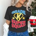 Kindergarten Super Squad Superhero Teacher Team Men Women Girls Kids Women's T-Shirt, Super Teacher Shirts, gift for family, gift for coworker