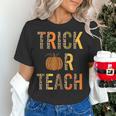Leopard Trick Or Teach Halloween Teacher Costume Women Women's T-Shirt, gift for family, gift for coworker Leopard Trick Or Teach Halloween Teacher Costume Women Women's T-Shirt, gift for family, gift for coworker