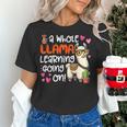 Llama Learning Teachers Students Alpaca Lover Back To School Women's T-Shirt, gift for family, gift for coworker