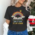 Take a Look It's In a Book Vintage Reading Teacher Rainbow Women's T-Shirt, gift for family, gift for coworker Take a Look It's In a Book Vintage Reading Teacher Rainbow Women's T-Shirt, gift for family, gift for coworker