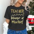 Magical Teacher Manager Of Mischief Birthday Family Party Women's T-Shirt, gift for family, gift for coworker