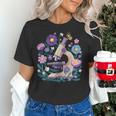 Microscope Flower Butterfly Biology Science Teacher Student Women's T-Shirt, Science Teacher Shirts, gift for family, gift for coworker