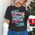 Middle School Is My Jam Cute Teacher Shirt 80's 90's Styl Women's T-Shirt, gift for family, gift for coworker
