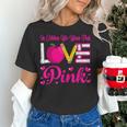 In October We Wear Pink Love Teacher Breast Cancer Awareness Women's T-Shirt, gift for family, gift for coworker