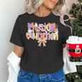 Physical Education Halloween Bow Checkered Teacher Ghost PE Women's T-Shirt, Pe Teacher Shirts, gift for family, gift for coworker
