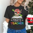 Pirate Teacher Halloween Skull Adult Women's T-Shirt, gift for family, gift for coworker Pirate Teacher Halloween Skull Adult Women's T-Shirt, gift for family, gift for coworker