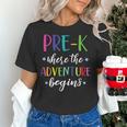 Pre-K Teacher Adventure Begins First Day Preschool Teachers Women's T-Shirt, gift for family, gift for coworker Pre-K Teacher Adventure Begins First Day Preschool Teachers Women's T-Shirt, gift for family, gift for coworker