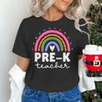 Pre-K Teacher Cute Pre Kindergarten For Teachers Rainbow For Men Women Kids Women's T-Shirt, gift for family, gift for coworker