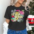 Retro First Grade Teacher Disco Ball Coquette Back To School Women's T-Shirt, First Grade Teacher Shirts, gift for family, gift for coworker Retro First Grade Teacher Disco Ball Coquette Back To School Women's T-Shirt, First Grade Teacher Shirts, gift for family, gift for coworker