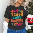 Retro Teach Love Inspire Back To School Teachers Women's T-Shirt, gift for family, gift for coworker