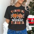 Retro Thankful Music Teacher Pumpkin Fall Thanksgiving Women's T-Shirt, gift for family, gift for coworker Retro Thankful Music Teacher Pumpkin Fall Thanksgiving Women's T-Shirt, gift for family, gift for coworker
