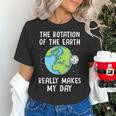Rotation Of The Earth Makes My Day Science Teacher Earth Day Women's T-Shirt, Science Teacher Shirts, gift for family, gift for coworker Rotation Of The Earth Makes My Day Science Teacher Earth Day Women's T-Shirt, Science Teacher Shirts, gift for family, gift for coworker