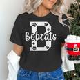 School Spirit Mascot Bobcats Back To School Teacher Student Women's T-Shirt, gift for family, gift for coworker