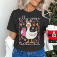 Silly Goose Teacher Club Animal Lover Groovy Teacher Women's T-Shirt, Groovy Teacher Shirts, gift for family, gift for coworker Silly Goose Teacher Club Animal Lover Groovy Teacher Women's T-Shirt, Groovy Teacher Shirts, gift for family, gift for coworker