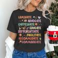 SPED Caffeinate Advocate Laminate Educate Teacher Facilitate For Men Women Women's T-Shirt, gift for family, gift for coworker SPED Caffeinate Advocate Laminate Educate Teacher Facilitate For Men Women Women's T-Shirt, gift for family, gift for coworker