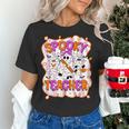 Spooky Teacher Ghost Pencil Teacher Halloween Teacher Women's T-Shirt, gift for family, gift for coworker