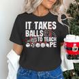 It Takes Balls To Teach Pe Teacher Chaos Coordinator US Flag Women's T-Shirt, Pe Teacher Shirts, gift for family, gift for coworker It Takes Balls To Teach Pe Teacher Chaos Coordinator US Flag Women's T-Shirt, Pe Teacher Shirts, gift for family, gift for coworker