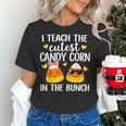 I Teach The Cutest Candy Corn In The Bunch Teacher Halloween Women's T-Shirt, gift for family, gift for coworker