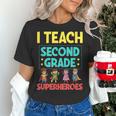 I Teach Second Grade Superheroes Teacher Superhero Women's T-Shirt, gift for family, gift for coworker