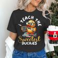 I Teach The Sweetest Duckies Teacher Rubber Duck Teaching Women's T-Shirt, gift for family, gift for coworker I Teach The Sweetest Duckies Teacher Rubber Duck Teaching Women's T-Shirt, gift for family, gift for coworker