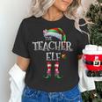 The Teacher Elf Shirt Matching Family Christmas Elf Men Women Kids Women's T-Shirt, gift for family, gift for coworker