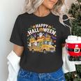 Teacher Halloween School Bus Driver Cute Ghost Witch Party Women's T-Shirt, gift for family, gift for coworker